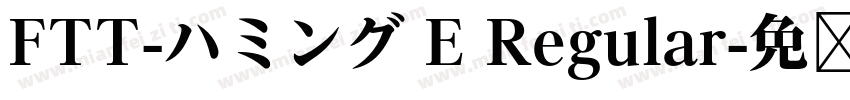 FTT-ハミング E Regular字体转换